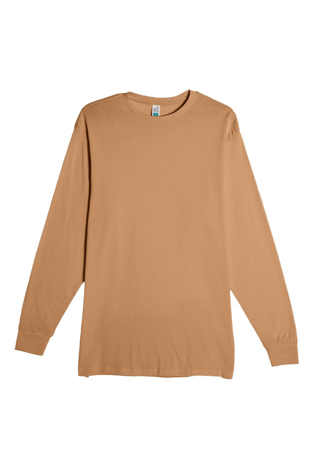Lane Seven LS15009 Mens Heavyweight Long Sleeve Crewneck T-Shirt Toasted Coconut Flat Front