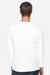 Lane Seven LS15009 Mens Heavyweight Long Sleeve Crewneck T-Shirt White Model Back