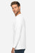 Lane Seven LS15009 Mens Heavyweight Long Sleeve Crewneck T-Shirt White Model Side