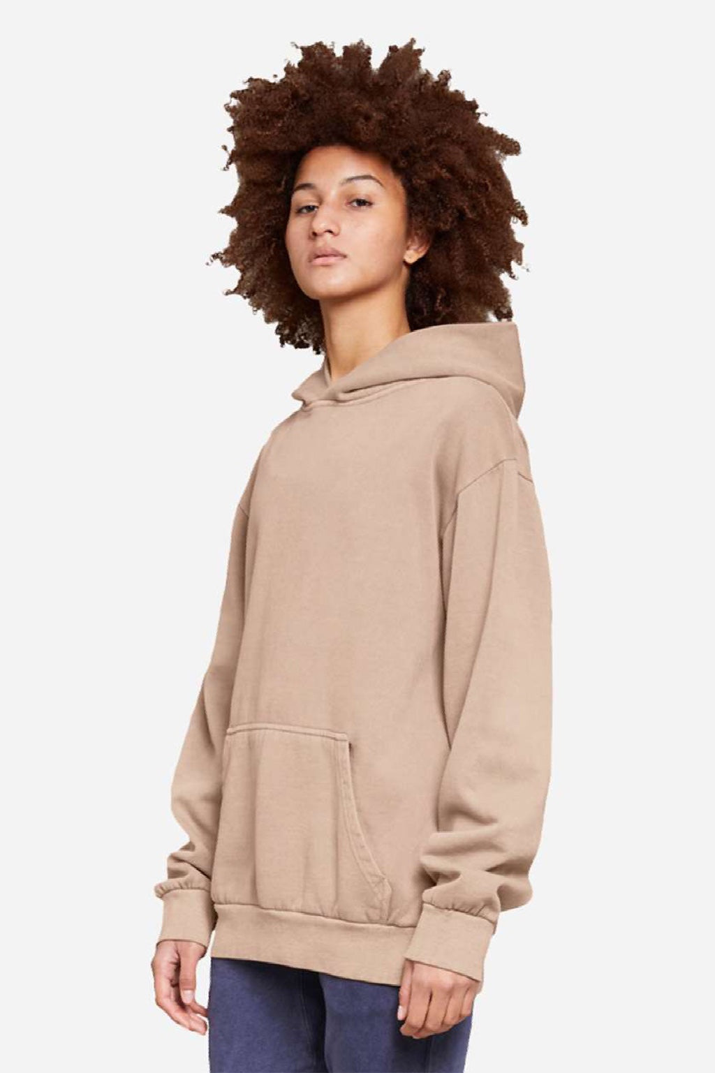 Lane Seven LS16001 Mens Urban Pullover Hooded Sweatshirt Hoodie w/ Pouch Pocket Burro Model Side