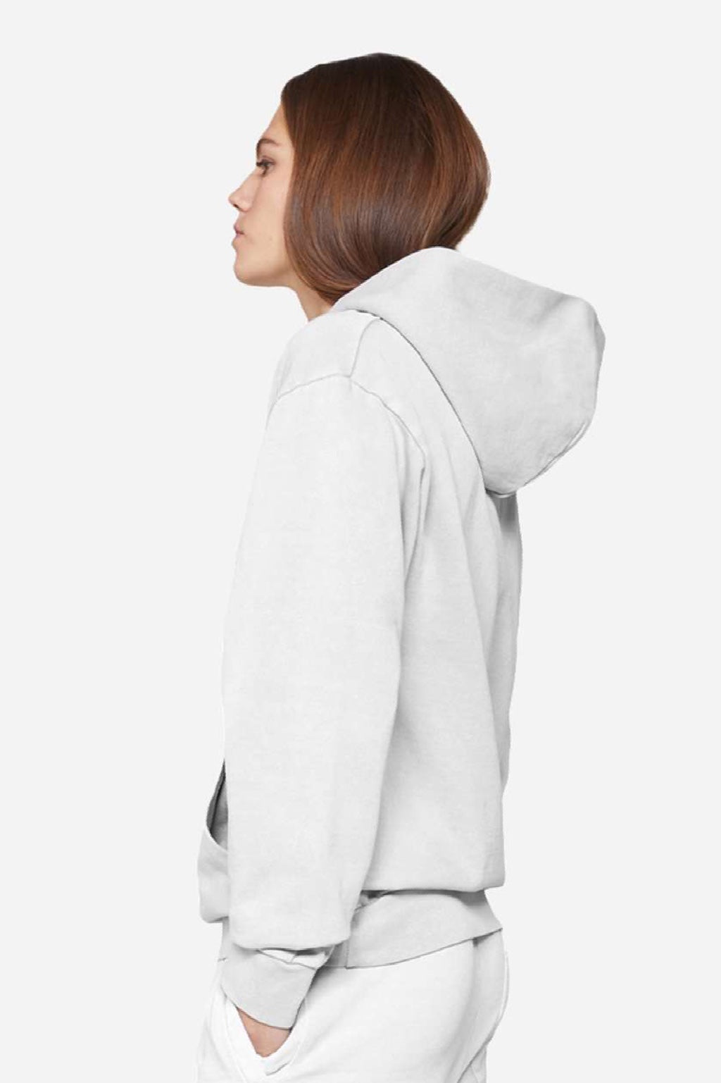 Lane Seven LS16001 Mens Urban Pullover Hooded Sweatshirt Hoodie w/ Pouch Pocket Lunar Rock Grey Model Side