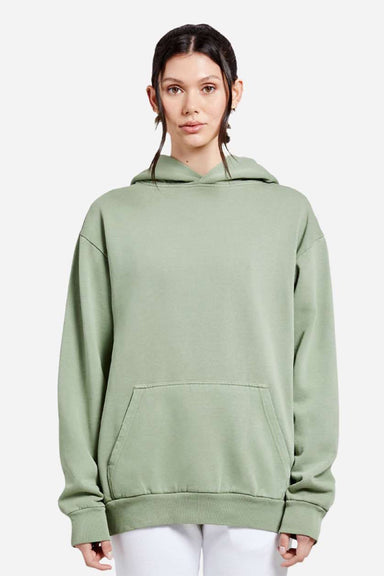 Lane Seven LS16001 Mens Urban Pullover Hooded Sweatshirt Hoodie w/ Pouch Pocket Oil Green Model Front