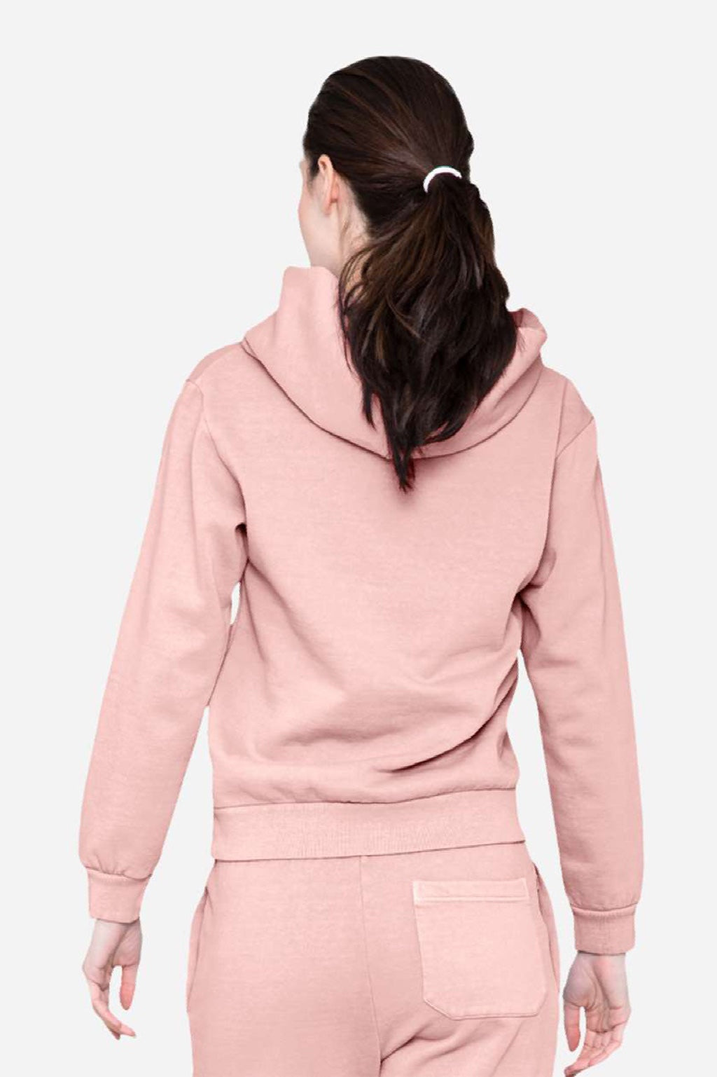 Lane Seven LS16001 Mens Urban Pullover Hooded Sweatshirt Hoodie w/ Pouch Pocket Salmon Pink Model Back