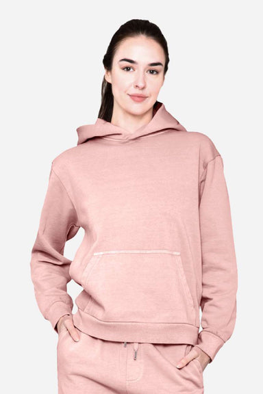 Lane Seven LS16001 Mens Urban Pullover Hooded Sweatshirt Hoodie w/ Pouch Pocket Salmon Pink Model Front