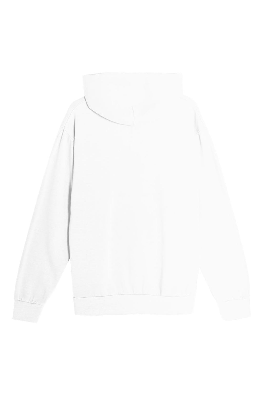 Lane Seven LS16001 Mens Urban Pullover Hooded Sweatshirt Hoodie w/ Pouch Pocket White Flat Back