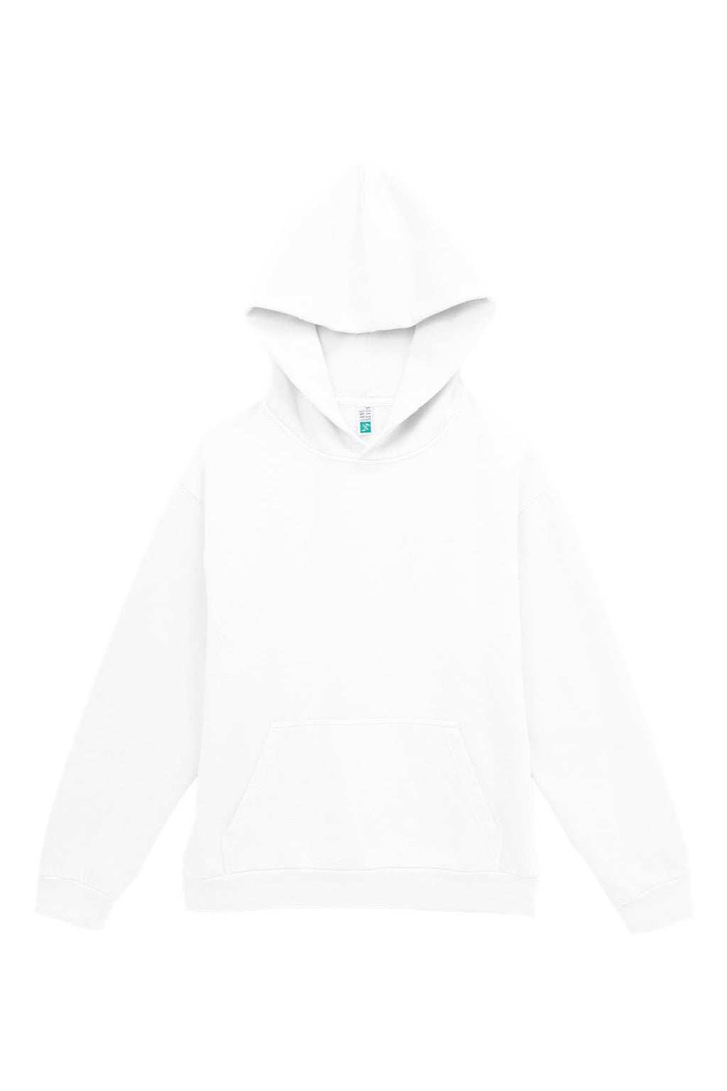 Lane Seven LS16001 Mens Urban Pullover Hooded Sweatshirt Hoodie w/ Pouch Pocket White Flat Front