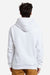 Lane Seven LS16001 Mens Urban Pullover Hooded Sweatshirt Hoodie w/ Pouch Pocket White Model Back