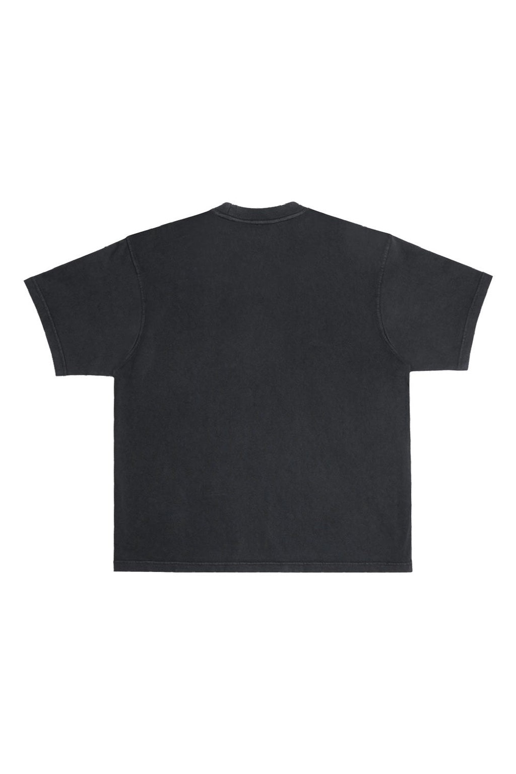Lane Seven LS16005 Mens Urban Heavyweight Short Sleeve Crewneck T-Shirt Black Flat Back