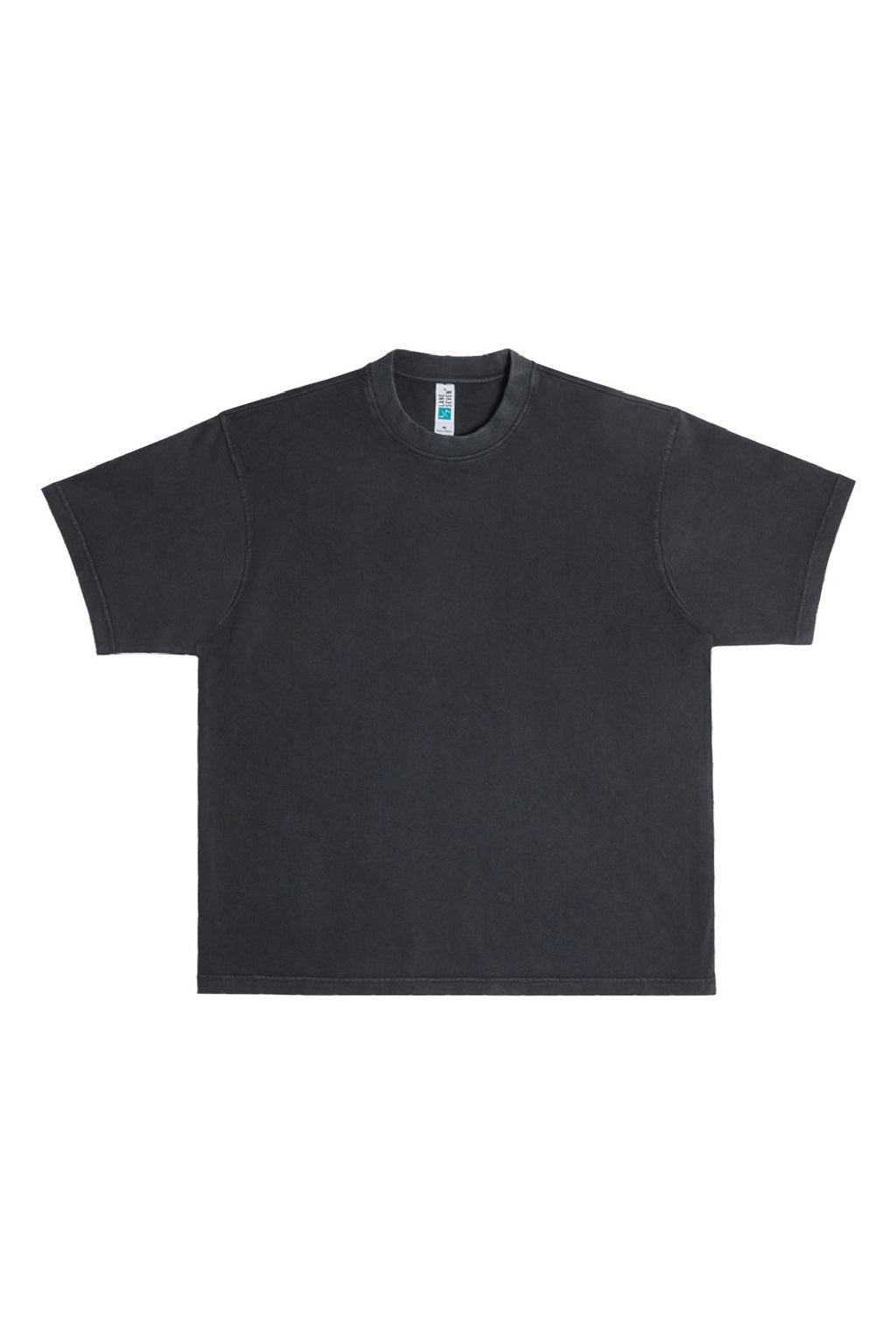 Lane Seven LS16005 Mens Urban Heavyweight Short Sleeve Crewneck T-Shirt Black Flat Front