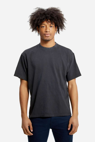 Lane Seven LS16005 Mens Urban Heavyweight Short Sleeve Crewneck T-Shirt Black Model Front