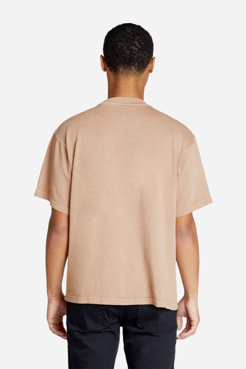 Lane Seven LS16005 Mens Urban Heavyweight Short Sleeve Crewneck T-Shirt Burro Model Back