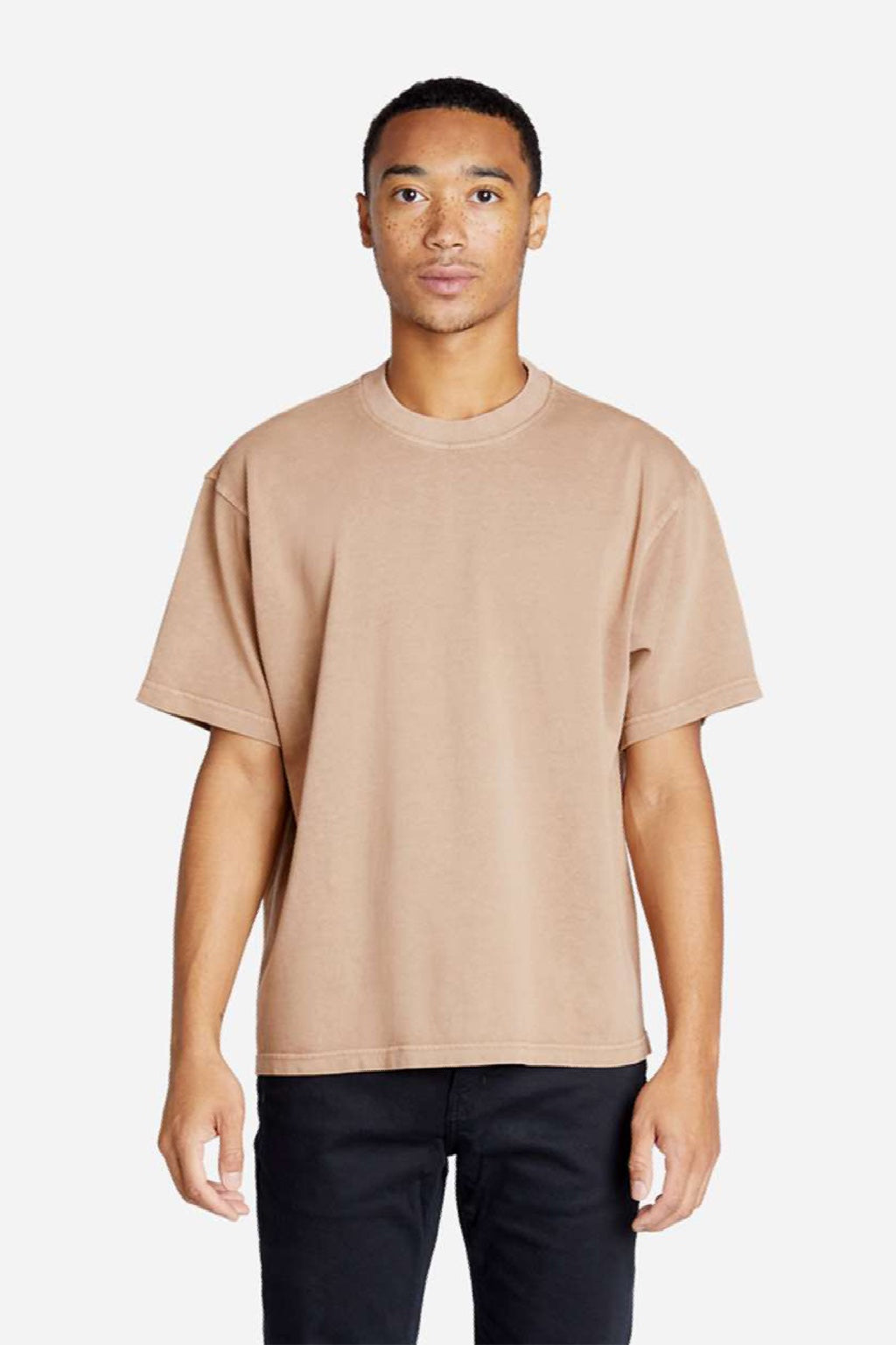 Lane Seven LS16005 Mens Urban Heavyweight Short Sleeve Crewneck T-Shirt Burro Model Front