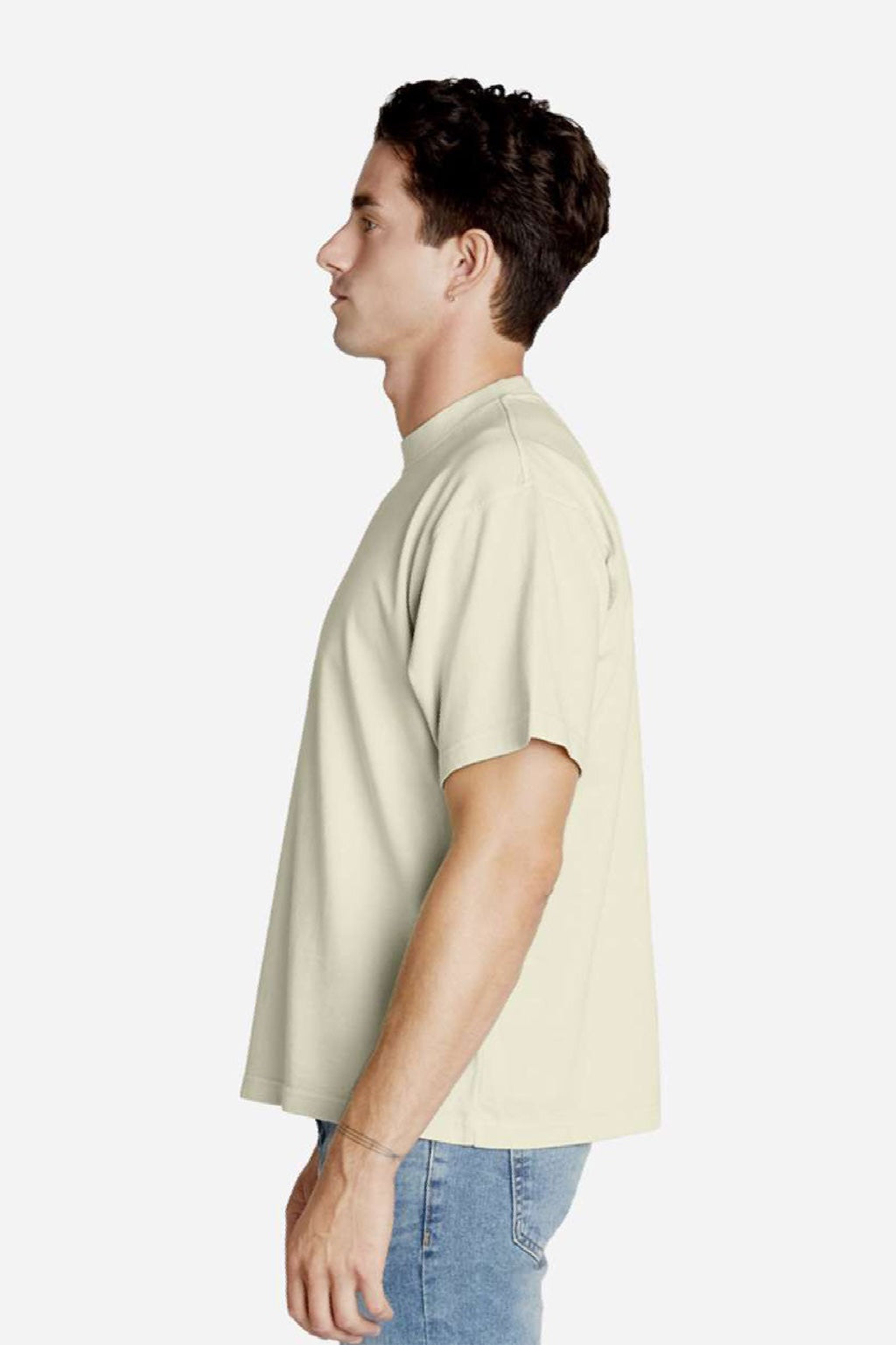 Lane Seven LS16005 Mens Urban Heavyweight Short Sleeve Crewneck T-Shirt Pistachio Green Model Side