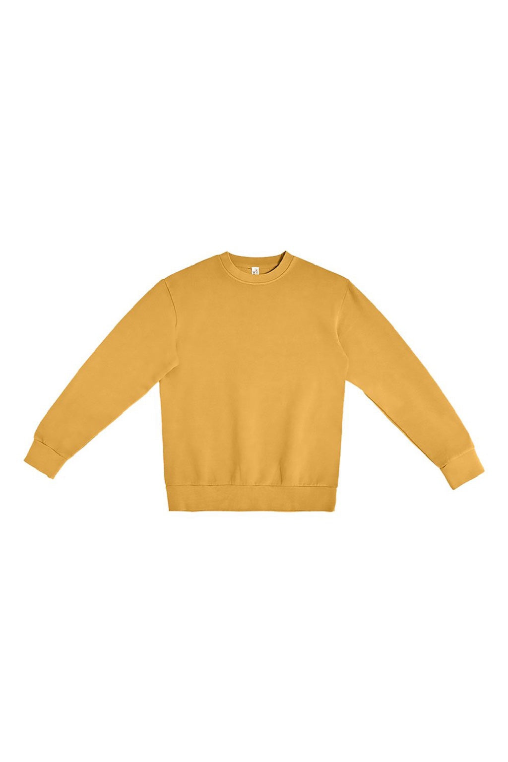 Lane Seven LS16004 Mens Pigment Dyed Crewneck Sweatshirt Peanut Butter Flat Front