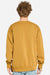 Lane Seven LS16004 Mens Pigment Dyed Crewneck Sweatshirt Peanut Butter Model Back
