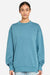 Lane Seven LS16004 Mens Pigment Dyed Crewneck Sweatshirt Pebble Blue Model Front