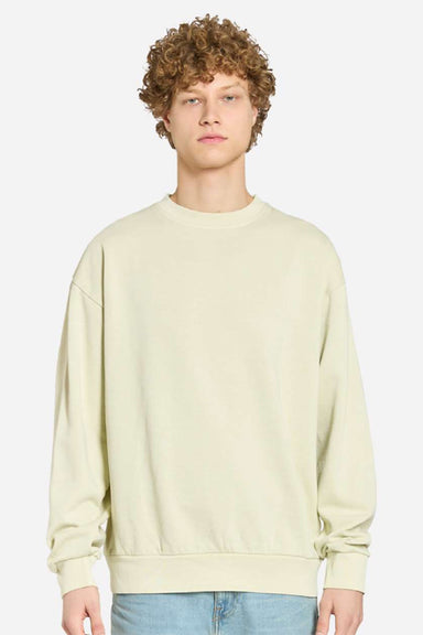 Lane Seven LS16004 Mens Pigment Dyed Crewneck Sweatshirt Pistachio Green Model Front