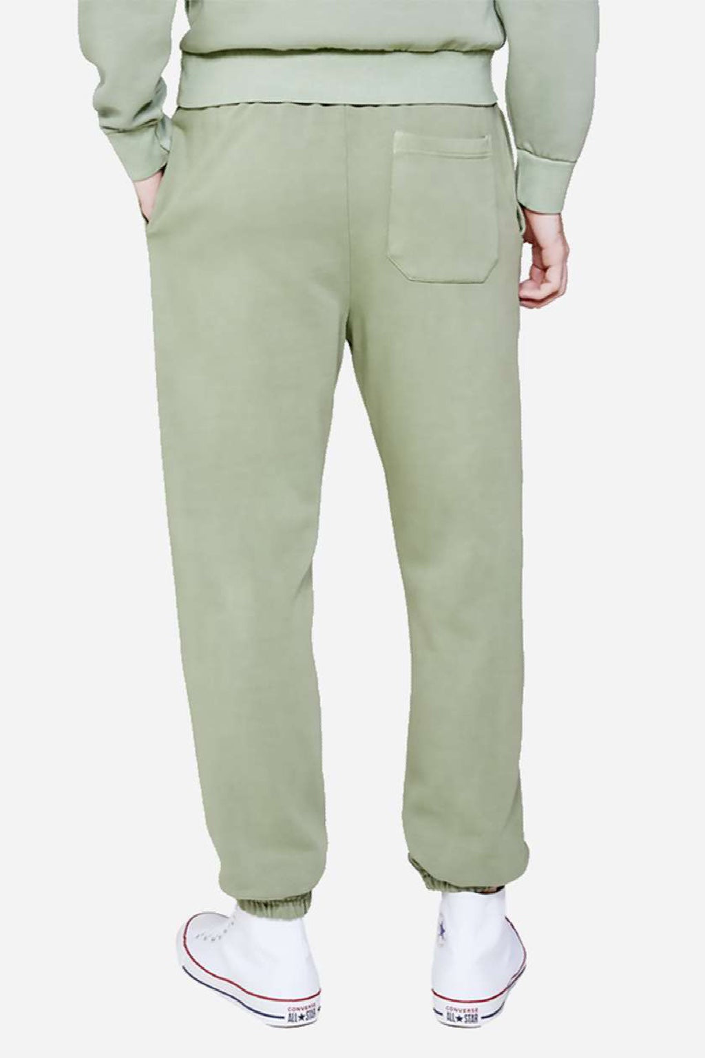 Lane Seven LS16006 Mens Urban Jogger Sweatpants w/ Pockets Oil Green Model Back