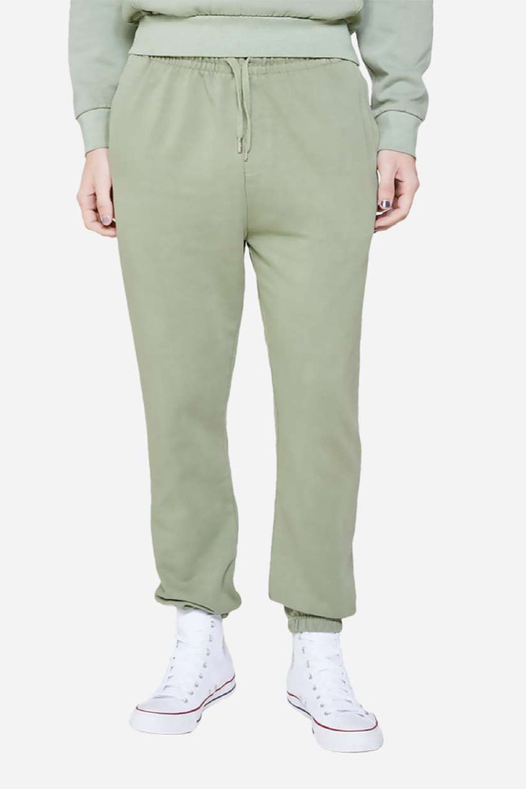 Lane Seven LS16006 Mens Urban Jogger Sweatpants w/ Pockets Oil Green Model Front