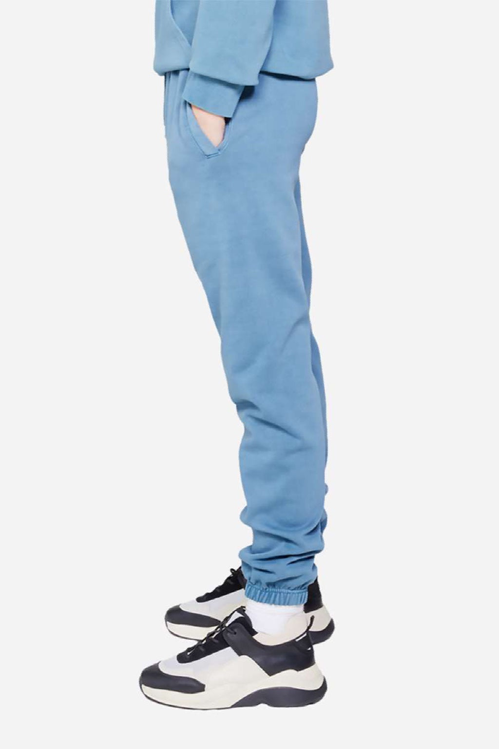 Lane Seven LS16006 Mens Urban Jogger Sweatpants w/ Pockets Pebble Blue Model Side