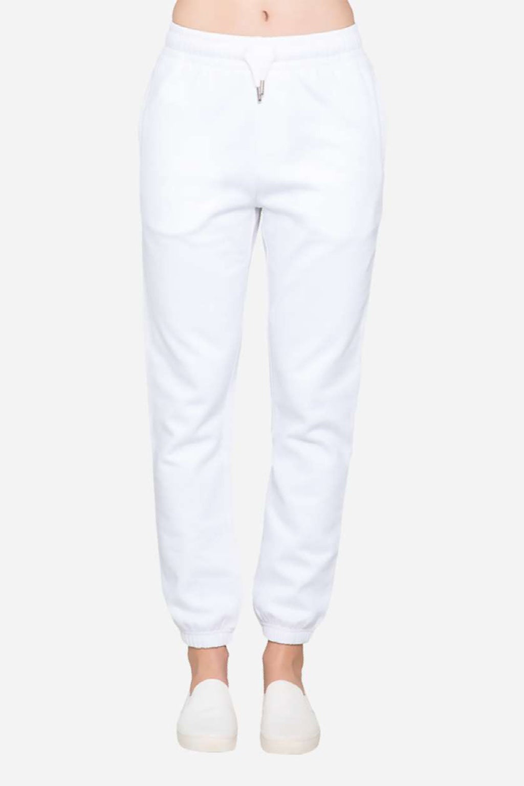 Lane Seven LS16006 Mens Urban Jogger Sweatpants w/ Pockets White Model Front