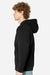 Lane Seven LS14003 Mens Premium Full Zip Hooded Sweatshirt Hoodie w/ Pockets Black Model Side