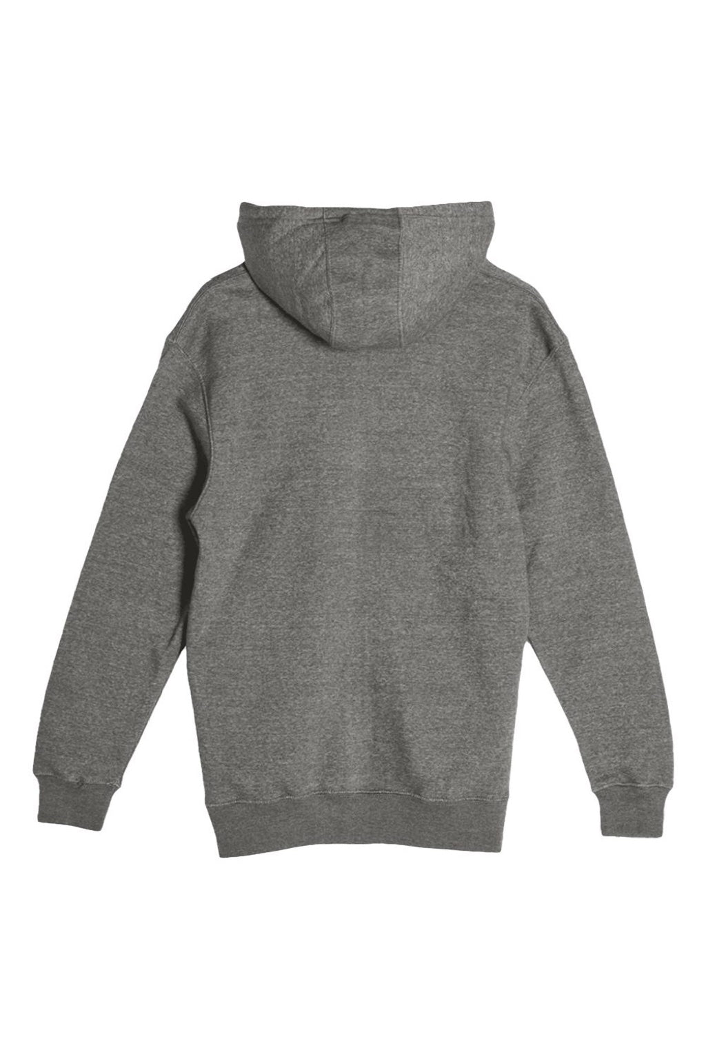 Lane Seven LS14003 Mens Premium Full Zip Hooded Sweatshirt Hoodie w/ Pockets Heather Charcoal Grey Flat Back