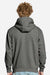 Lane Seven LS14003 Mens Premium Full Zip Hooded Sweatshirt Hoodie w/ Pockets Heather Charcoal Grey Model Back