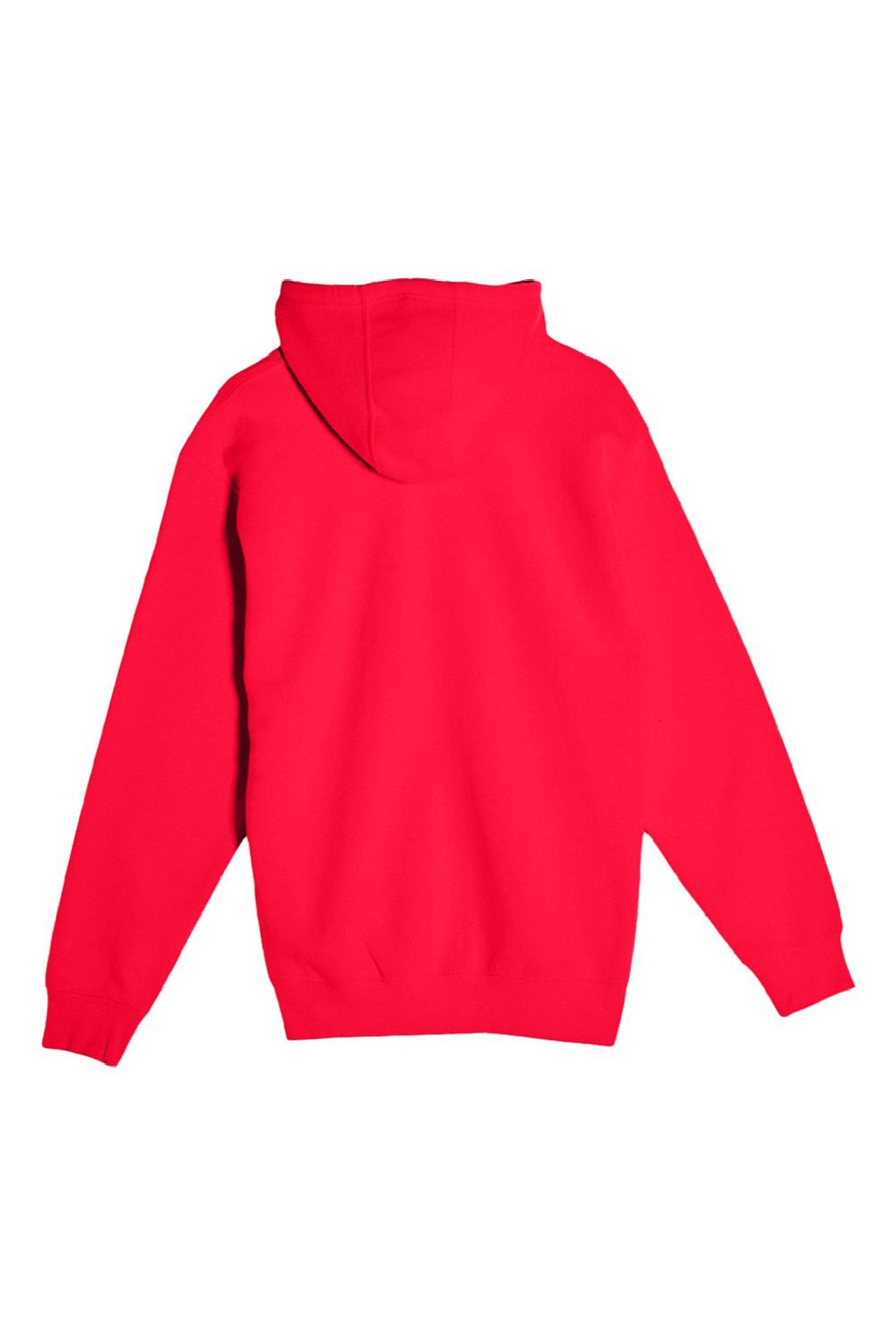 Lane Seven LS14003 Mens Premium Full Zip Hooded Sweatshirt Hoodie w/ Pockets Red Flat Back