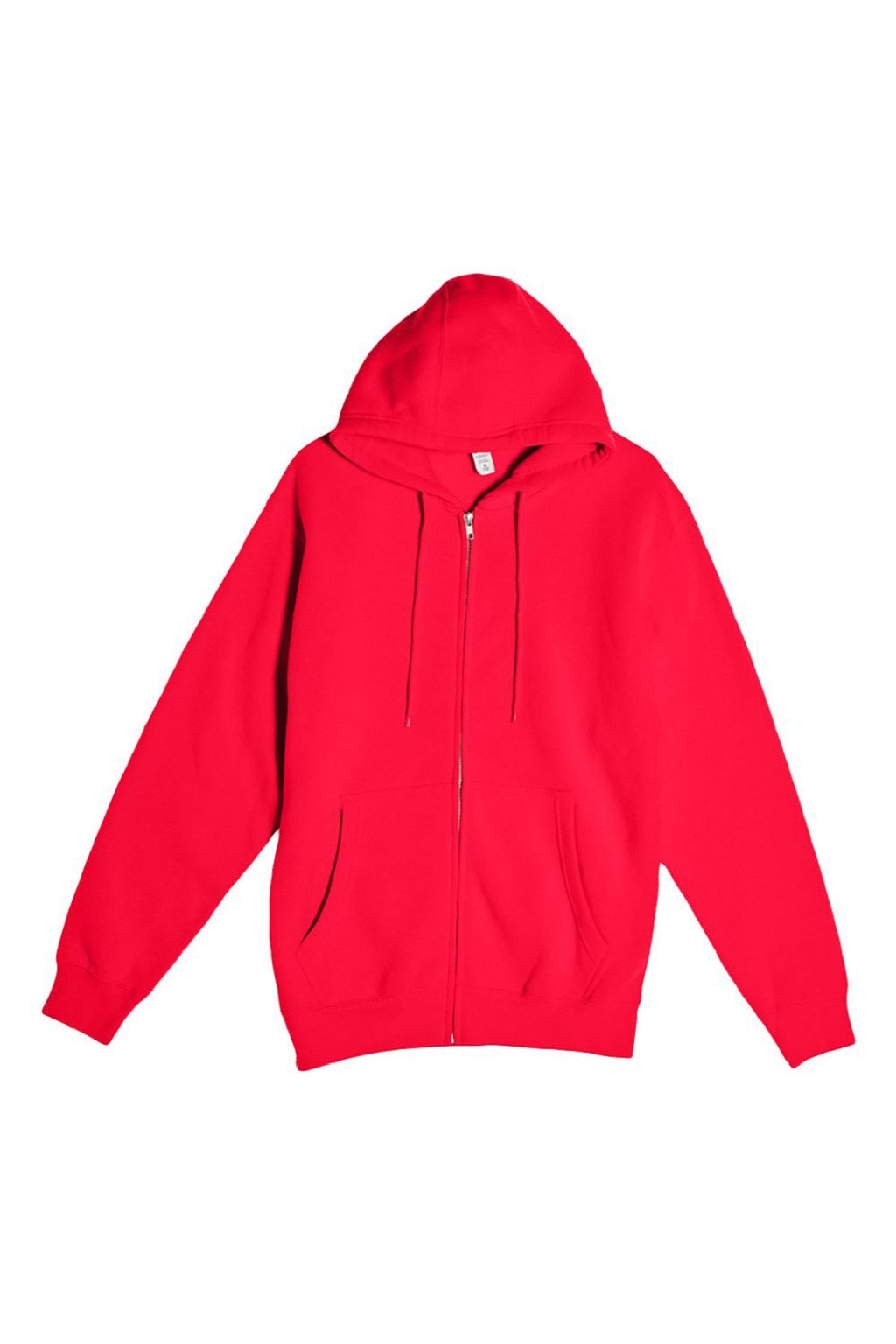 Lane Seven LS14003 Mens Premium Full Zip Hooded Sweatshirt Hoodie w/ Pockets Red Flat Front
