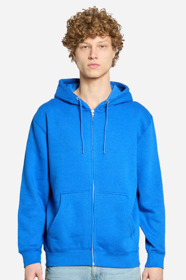 Lane Seven LS14003 Mens Premium Full Zip Hooded Sweatshirt Hoodie w/ Pockets Royal Blue Model Front