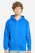 Lane Seven LS14003 Mens Premium Full Zip Hooded Sweatshirt Hoodie w/ Pockets Royal Blue Model Front
