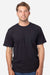 Econscious EC1070 Mens Reclaimist Vibes Short Sleeve Crewneck T-Shirt Black Model Front