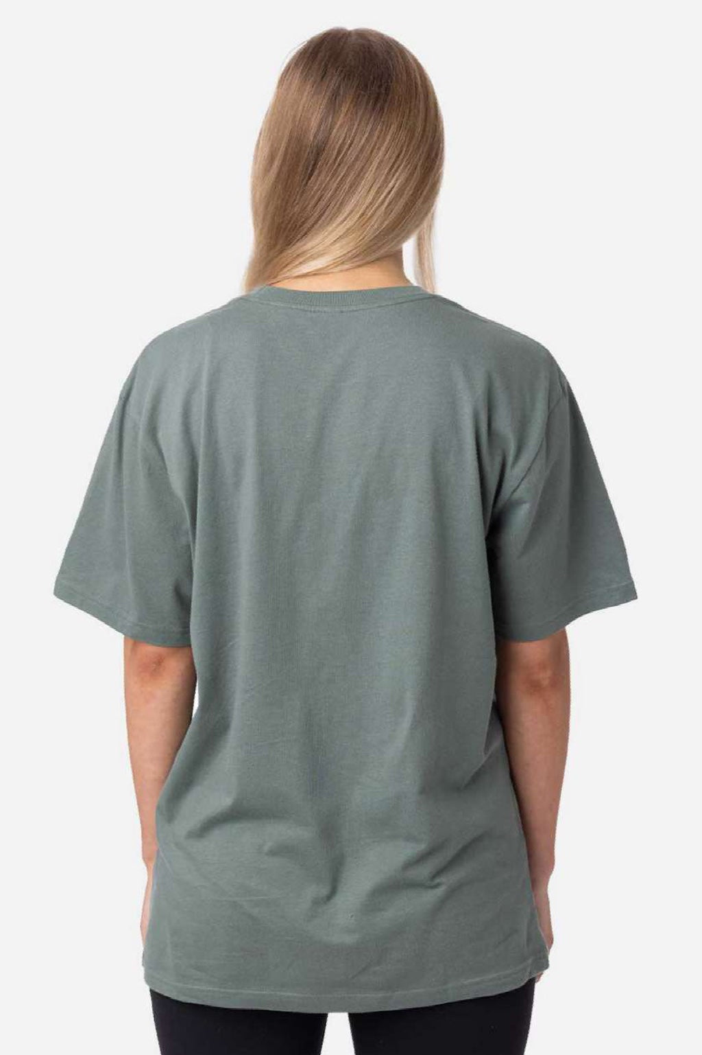 Econscious EC1070 Mens Reclaimist Vibes Short Sleeve Crewneck T-Shirt Sage Leaf Model Back