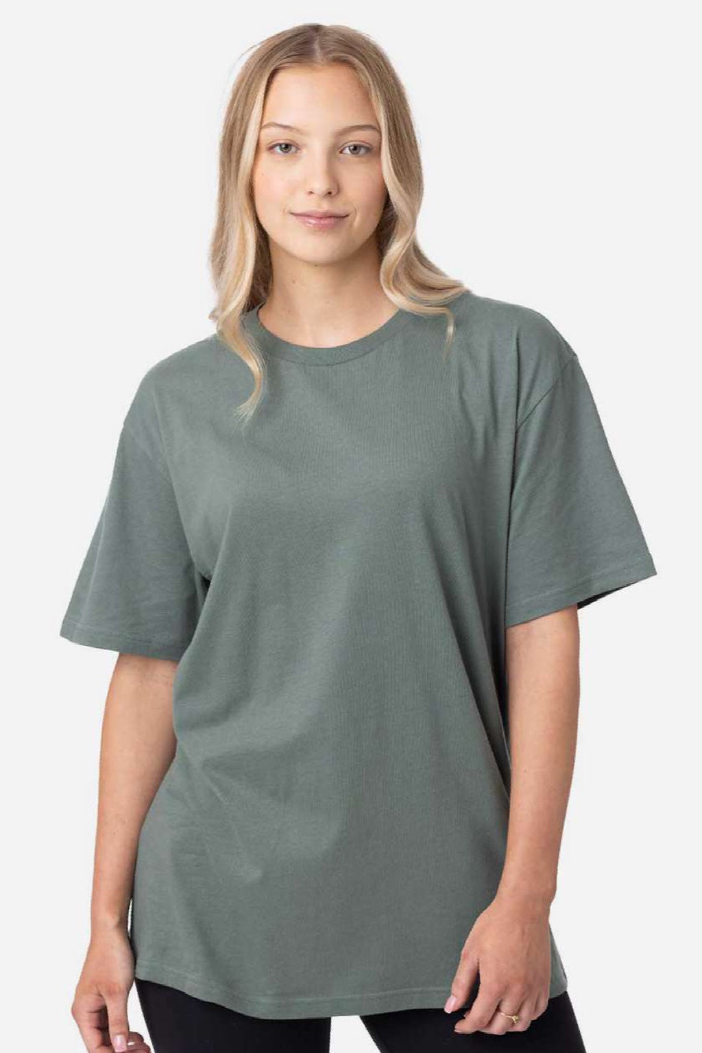 Econscious EC1070 Mens Reclaimist Vibes Short Sleeve Crewneck T-Shirt Sage Leaf Model Front