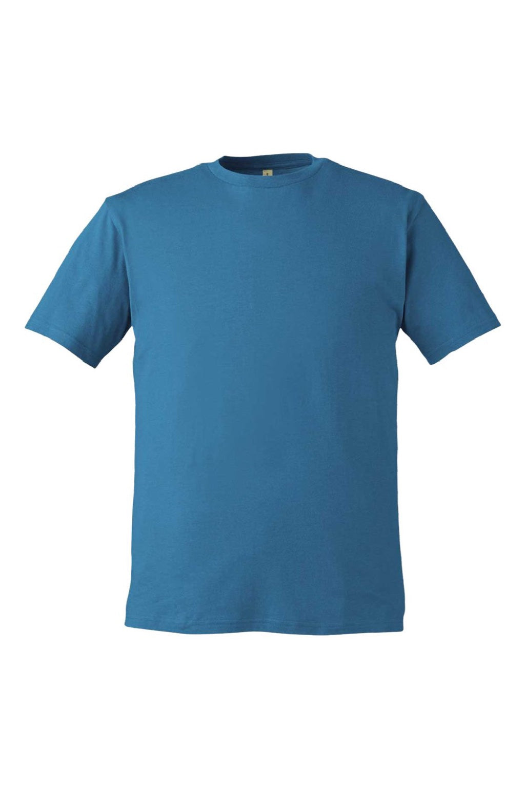 Econscious EC1070 Mens Reclaimist Vibes Short Sleeve Crewneck T-Shirt Tidal Blue Flat Front