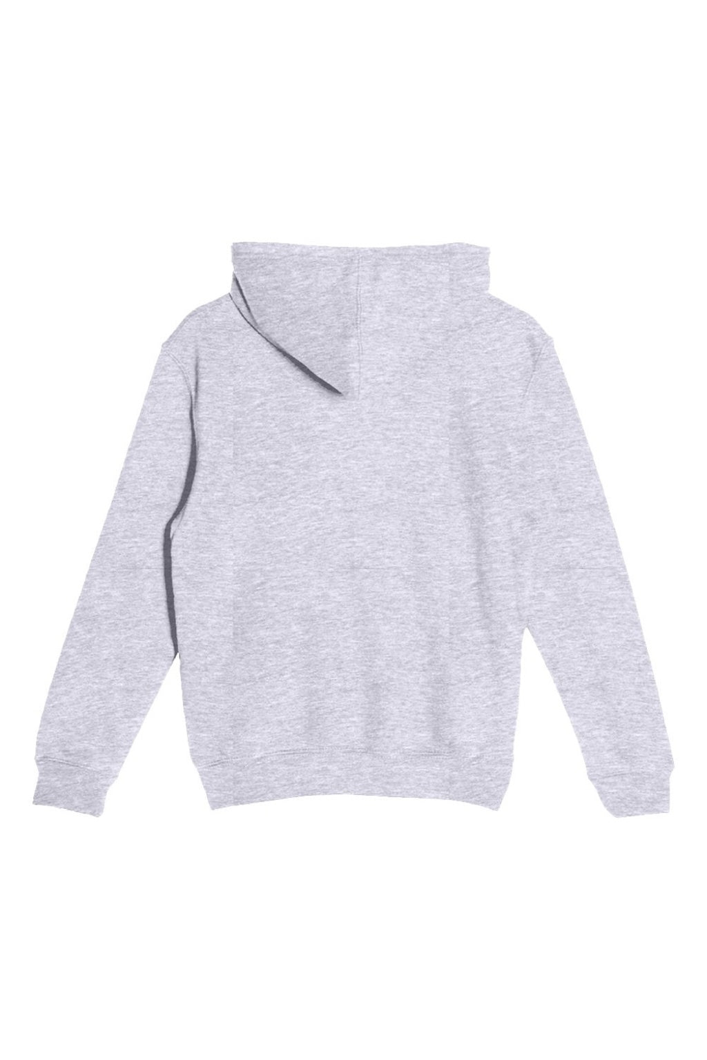 Lane Seven LS1401Y Youth Premium Hooded Sweatshirt Hoodie w/ Pouch Pocket Heather Grey Flat Back