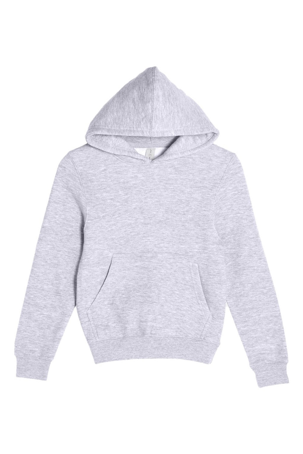 Lane Seven LS1401Y Youth Premium Hooded Sweatshirt Hoodie w/ Pouch Pocket Heather Grey Flat Front
