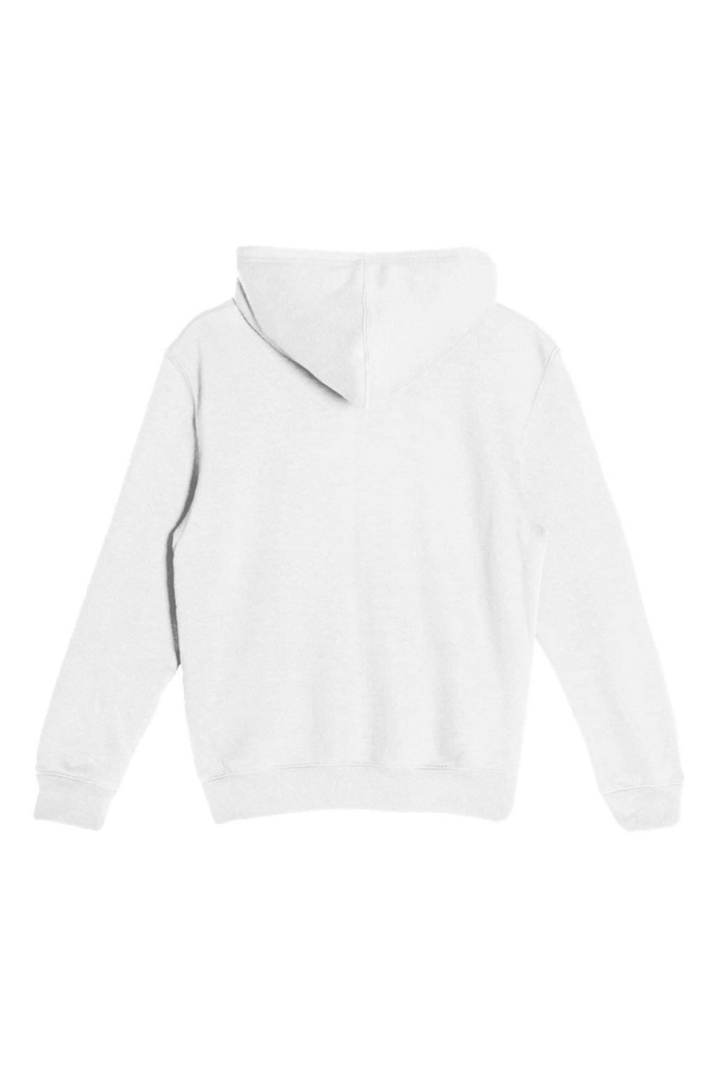 Lane Seven LS1401Y Youth Premium Hooded Sweatshirt Hoodie w/ Pouch Pocket White Flat Back