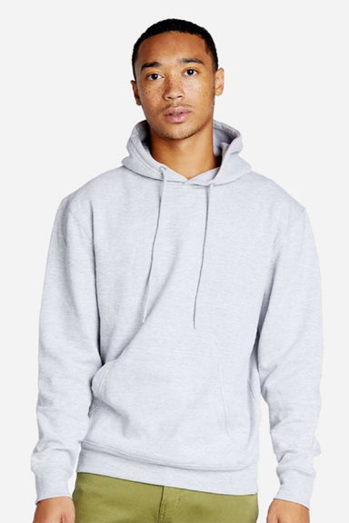 Lane Seven LS18002 Mens Future Fleece Hooded Sweatshirt Hoodie w/ Pouch Pocket Heather Grey Model Front