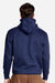 Lane Seven LS18002 Mens Future Fleece Hooded Sweatshirt Hoodie w/ Pouch Pocket Navy Blue Model Back