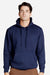 Lane Seven LS18002 Mens Future Fleece Hooded Sweatshirt Hoodie w/ Pouch Pocket Navy Blue Model Front