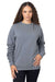 Econscious EC5305 Mens Reclaimist Crewneck Sweatshirt w/ Pockets Basalt Grey Model Front