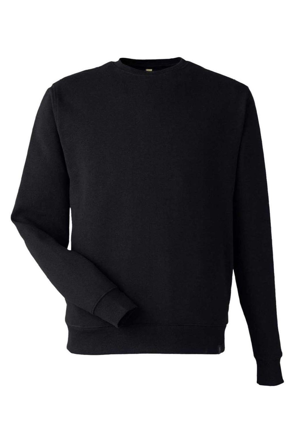 Econscious EC5305 Mens Reclaimist Crewneck Sweatshirt w/ Pockets Black Flat Front