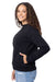 Econscious EC5305 Mens Reclaimist Crewneck Sweatshirt w/ Pockets Black Model Side
