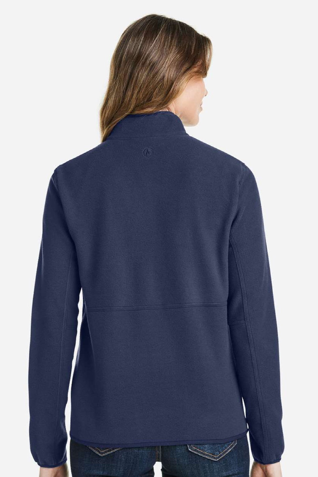Marmot M12403 Womens Rocklin Fleece 1/4 Zip Jacket Arctic Navy Blue Model Back