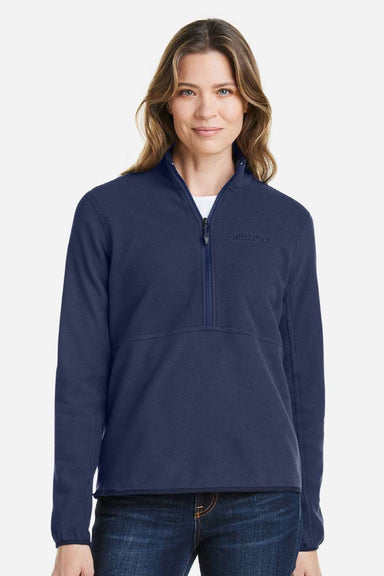 Marmot M12403 Womens Rocklin Fleece 1/4 Zip Jacket Arctic Navy Blue Model Front