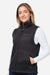 Marmot M16251 Womens Drop Line Fleece Full Zip Vest Heather Black Model Side