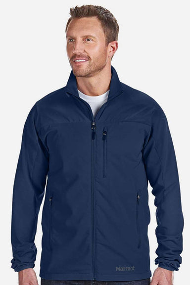 Marmot M16076 Mens Tempo Lightweight Full Zip Jacket Arctic Navy Blue Model Front