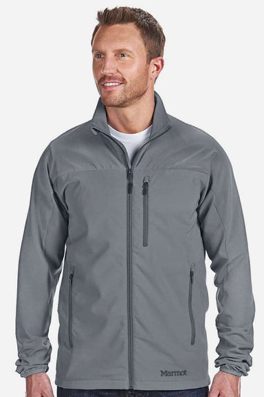 Marmot M16076 Mens Tempo Lightweight Full Zip Jacket Cinder Grey Model Front